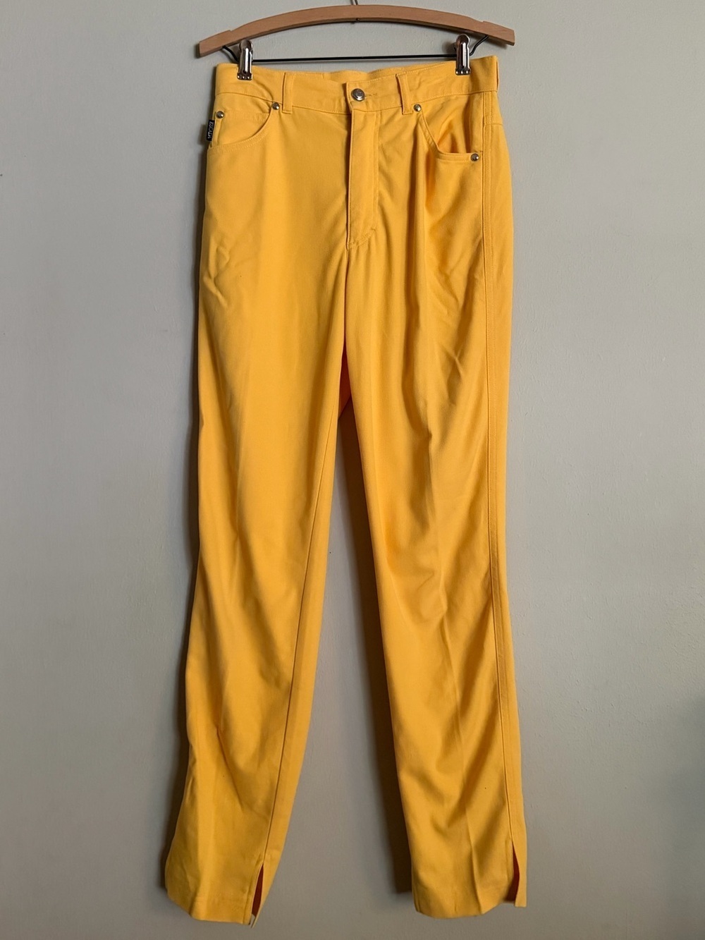 Vintage Escada Margaretha Ley | Yellow Ankle Pants | EU 36 Made Italy